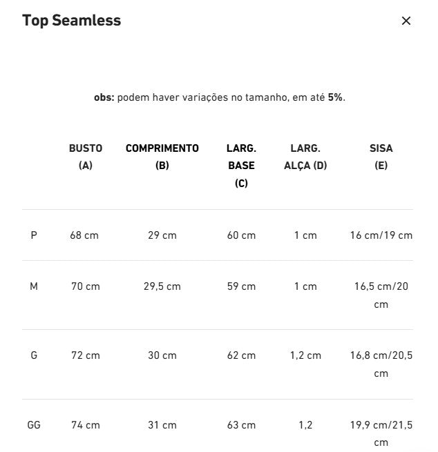 Top Classic Seamless Cinza